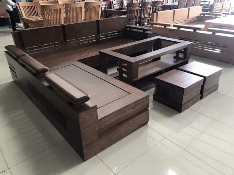 Mẫu Sofa Gỗ Hiện Đại HM-1025